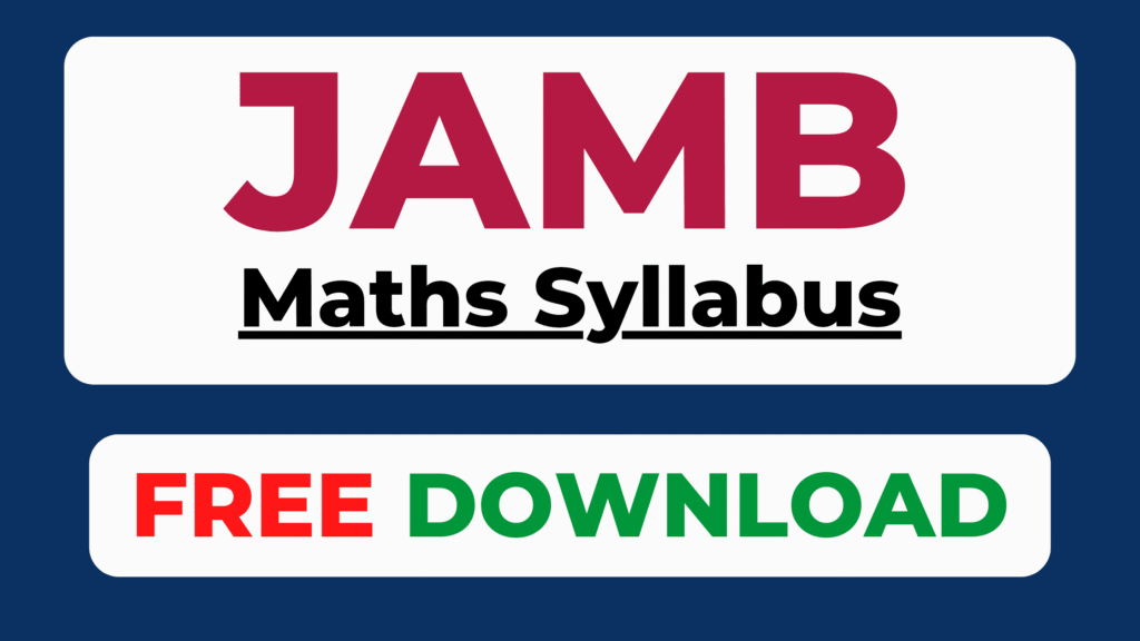 JAMB syllabus for Mathematics PDF download
