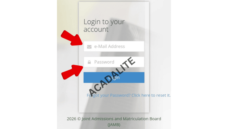 How to check admission status on JAMB portal