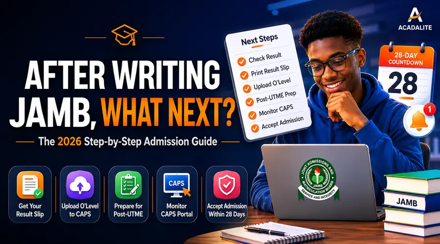 After writing JAMB what next?